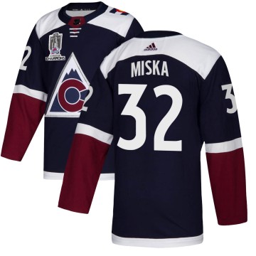Authentic Adidas Youth Hunter Miska Colorado Avalanche Alternate 2022 Stanley Cup Champions Jersey - Navy