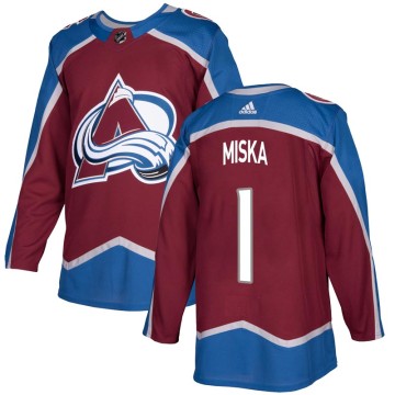 Authentic Adidas Youth Hunter Miska Colorado Avalanche Burgundy Home Jersey -