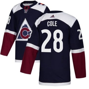 Authentic Adidas Youth Ian Cole Colorado Avalanche Alternate Jersey - Navy