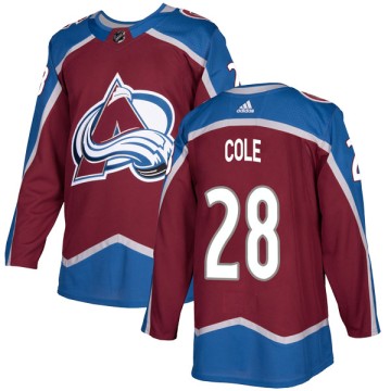 Authentic Adidas Youth Ian Cole Colorado Avalanche Burgundy Home Jersey -