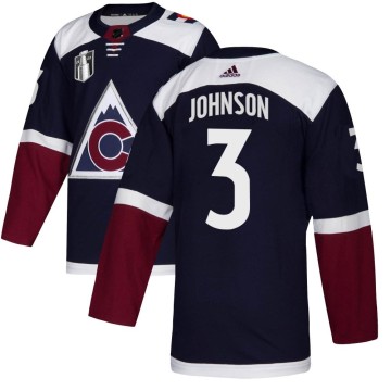 Authentic Adidas Youth Jack Johnson Colorado Avalanche Alternate 2022 Stanley Cup Final Patch Jersey - Navy