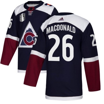 Authentic Adidas Youth Jacob MacDonald Colorado Avalanche Alternate 2022 Stanley Cup Final Patch Jersey - Navy