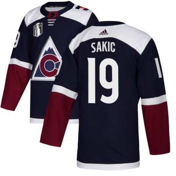 Authentic Adidas Youth Joe Sakic Colorado Avalanche Alternate 2022 Stanley Cup Final Patch Jersey - Navy