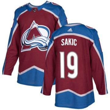 Authentic Adidas Youth Joe Sakic Colorado Avalanche Burgundy Home Jersey - Red