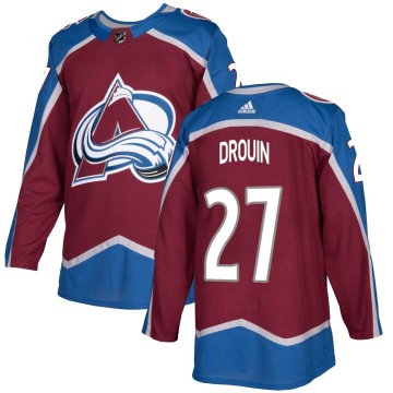 Authentic Adidas Youth Jonathan Drouin Colorado Avalanche Burgundy Home Jersey -