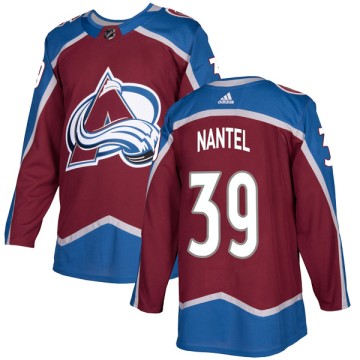 Authentic Adidas Youth Julien Nantel Colorado Avalanche Burgundy Home Jersey -