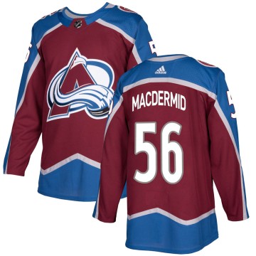 Authentic Adidas Youth Kurtis MacDermid Colorado Avalanche Burgundy Home Jersey -