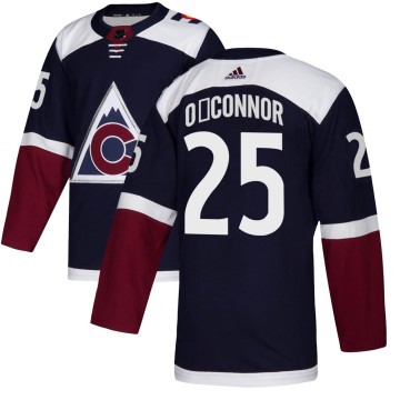 Authentic Adidas Youth Logan O'Connor Colorado Avalanche Alternate Jersey - Navy