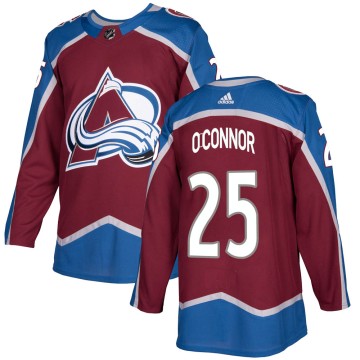 Authentic Adidas Youth Logan O'Connor Colorado Avalanche Burgundy Home Jersey -