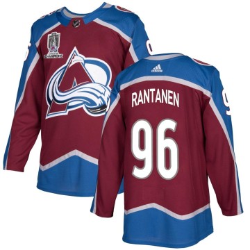 Authentic Adidas Youth Mikko Rantanen Colorado Avalanche Burgundy Home 2022 Stanley Cup Champions Jersey -