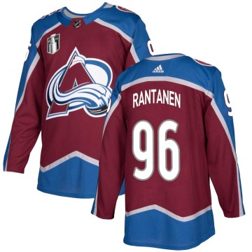 Authentic Adidas Youth Mikko Rantanen Colorado Avalanche Burgundy Home 2022 Stanley Cup Final Patch Jersey -