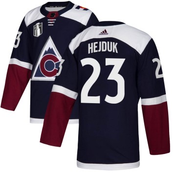 Authentic Adidas Youth Milan Hejduk Colorado Avalanche Alternate 2022 Stanley Cup Final Patch Jersey - Navy