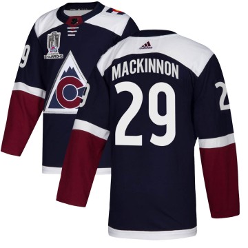 Authentic Adidas Youth Nathan MacKinnon Colorado Avalanche Alternate 2022 Stanley Cup Champions Jersey - Navy