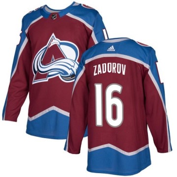 Authentic Adidas Youth Nikita Zadorov Colorado Avalanche Burgundy Home Jersey - Red