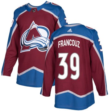 Authentic Adidas Youth Pavel Francouz Colorado Avalanche Burgundy Home Jersey -