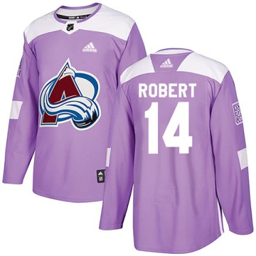 Authentic Adidas Youth Rene Robert Colorado Avalanche Fights Cancer Practice Jersey - Purple