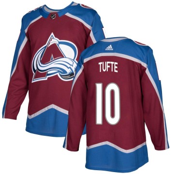 Authentic Adidas Youth Riley Tufte Colorado Avalanche Burgundy Home Jersey -