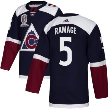 Authentic Adidas Youth Rob Ramage Colorado Avalanche Alternate 2022 Stanley Cup Champions Jersey - Navy