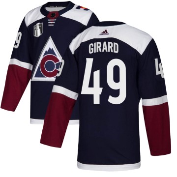Authentic Adidas Youth Samuel Girard Colorado Avalanche Alternate 2022 Stanley Cup Final Patch Jersey - Navy