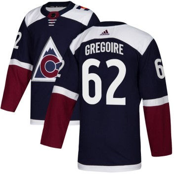 Authentic Adidas Youth Tom Gregoire Colorado Avalanche Alternate Jersey - Navy