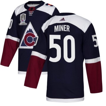 Authentic Adidas Youth Trent Miner Colorado Avalanche Alternate 2022 Stanley Cup Champions Jersey - Navy