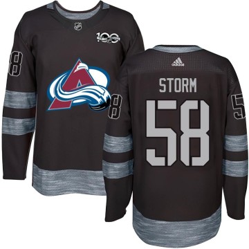 Authentic Youth Ben Storm Colorado Avalanche 1917-2017 100th Anniversary Jersey - Black