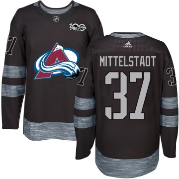 Authentic Youth Casey Mittelstadt Colorado Avalanche 1917-2017 100th Anniversary Jersey - Black