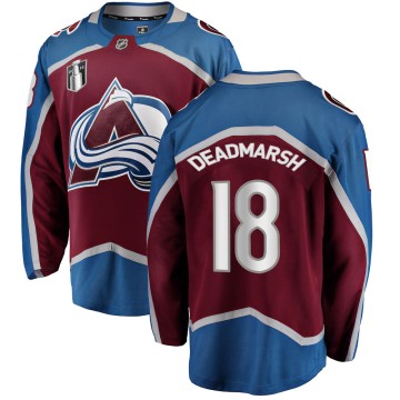 Breakaway Fanatics Branded Men's Adam Deadmarsh Colorado Avalanche Maroon Home 2022 Stanley Cup Final Patch Jersey -