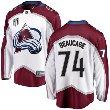 Breakaway Fanatics Branded Men's Alex Beaucage Colorado Avalanche Away 2022 Stanley Cup Final Patch Jersey - White