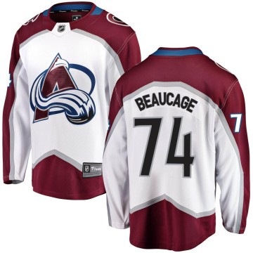 Breakaway Fanatics Branded Men's Alex Beaucage Colorado Avalanche Away Jersey - White