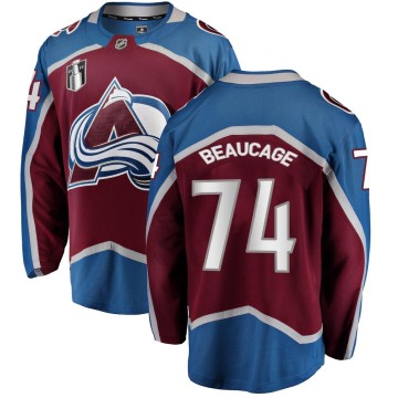 Breakaway Fanatics Branded Men's Alex Beaucage Colorado Avalanche Maroon Home 2022 Stanley Cup Final Patch Jersey -