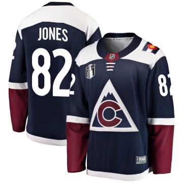 Breakaway Fanatics Branded Men's Caleb Jones Colorado Avalanche Alternate 2022 Stanley Cup Final Patch Jersey - Navy