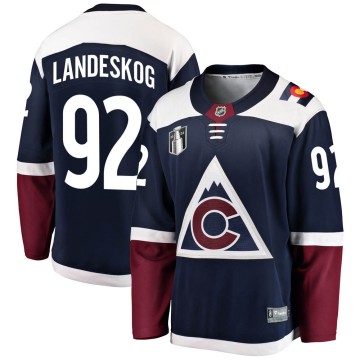Breakaway Fanatics Branded Men's Gabriel Landeskog Colorado Avalanche Alternate 2022 Stanley Cup Final Patch Jersey - Navy