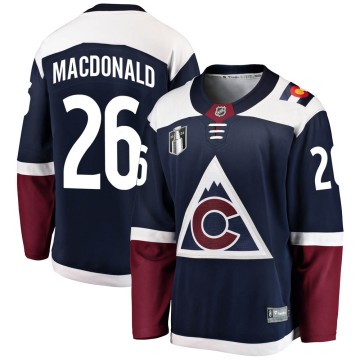 Breakaway Fanatics Branded Men's Jacob MacDonald Colorado Avalanche Alternate 2022 Stanley Cup Final Patch Jersey - Navy