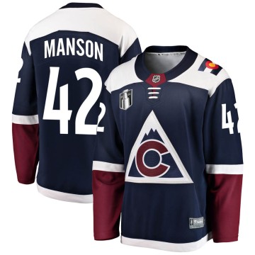 Breakaway Fanatics Branded Men's Josh Manson Colorado Avalanche Alternate 2022 Stanley Cup Final Patch Jersey - Navy