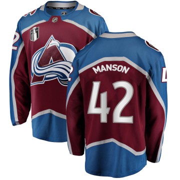Breakaway Fanatics Branded Men's Josh Manson Colorado Avalanche Maroon Home 2022 Stanley Cup Final Patch Jersey -