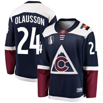 Breakaway Fanatics Branded Men's Oskar Olausson Colorado Avalanche Alternate 2022 Stanley Cup Final Patch Jersey - Navy