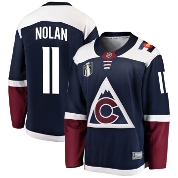 Breakaway Fanatics Branded Men's Owen Nolan Colorado Avalanche Alternate 2022 Stanley Cup Final Patch Jersey - Navy