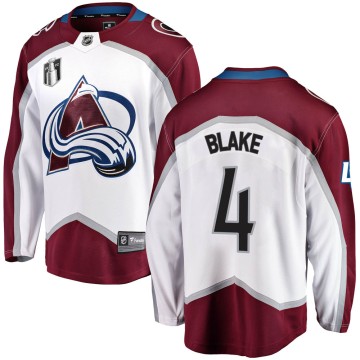 Breakaway Fanatics Branded Men's Rob Blake Colorado Avalanche Away 2022 Stanley Cup Final Patch Jersey - White