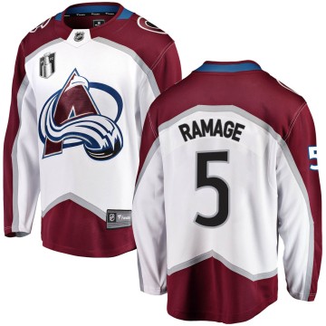 Breakaway Fanatics Branded Men's Rob Ramage Colorado Avalanche Away 2022 Stanley Cup Final Patch Jersey - White