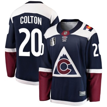 Breakaway Fanatics Branded Men's Ross Colton Colorado Avalanche Alternate 2022 Stanley Cup Final Patch Jersey - Navy