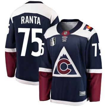 Breakaway Fanatics Branded Men's Sampo Ranta Colorado Avalanche Alternate 2022 Stanley Cup Final Patch Jersey - Navy
