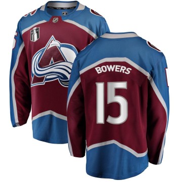 Breakaway Fanatics Branded Men's Shane Bowers Colorado Avalanche Maroon Home 2022 Stanley Cup Final Patch Jersey -