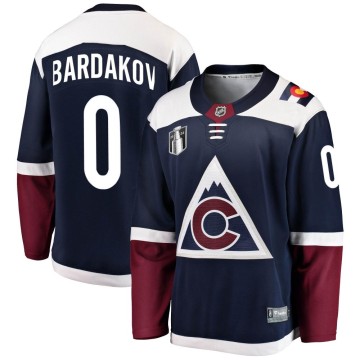 Breakaway Fanatics Branded Men's Zakhar Bardakov Colorado Avalanche Alternate 2022 Stanley Cup Final Patch Jersey - Navy