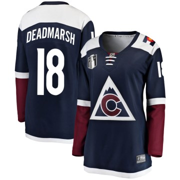 Breakaway Fanatics Branded Women's Adam Deadmarsh Colorado Avalanche Alternate 2022 Stanley Cup Final Patch Jersey - Navy