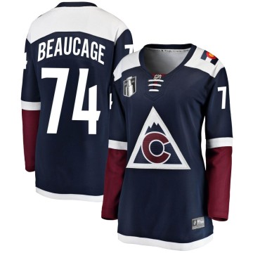 Breakaway Fanatics Branded Women's Alex Beaucage Colorado Avalanche Alternate 2022 Stanley Cup Final Patch Jersey - Navy