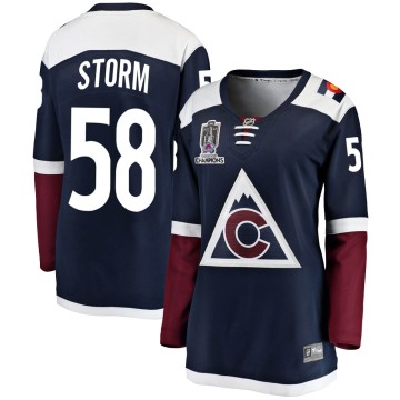 Breakaway Fanatics Branded Women's Ben Storm Colorado Avalanche Alternate 2022 Stanley Cup Champions Jersey - Navy