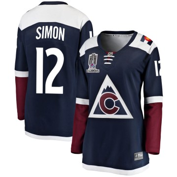 Breakaway Fanatics Branded Women's Chris Simon Colorado Avalanche Alternate 2022 Stanley Cup Champions Jersey - Navy