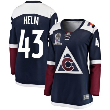 Breakaway Fanatics Branded Women's Darren Helm Colorado Avalanche Alternate 2022 Stanley Cup Champions Jersey - Navy