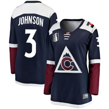 Breakaway Fanatics Branded Women's Jack Johnson Colorado Avalanche Alternate 2022 Stanley Cup Final Patch Jersey - Navy